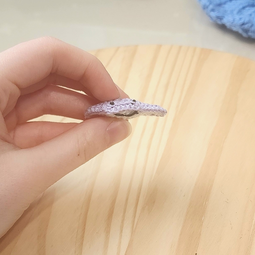 Purple Crocheted Button